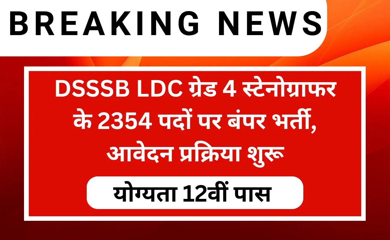 Dsssb Ldc Recruitment Apply For Post