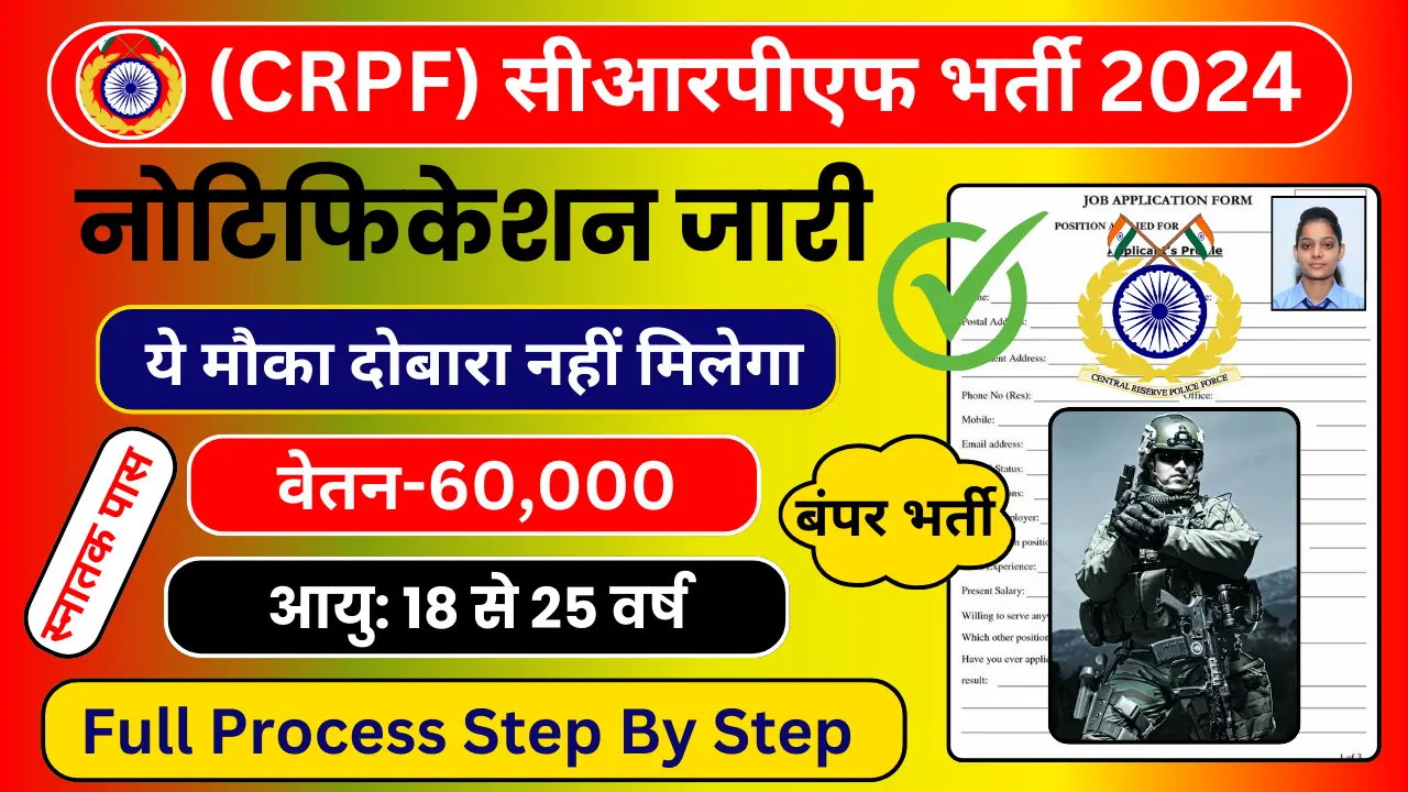 CRPF Recruitment 2024 Apply For 120 Post - सीआरपीएफ भर्ती 2024, आवेदन ...